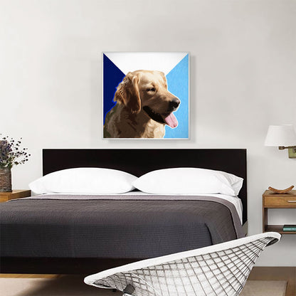 Golden Retriever Dog Breed Blue White