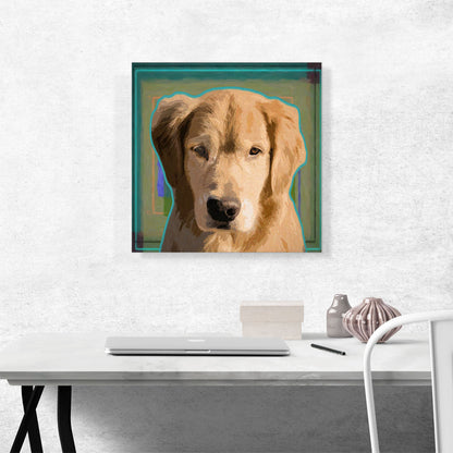 Golden Retriever Dog Breed Teal