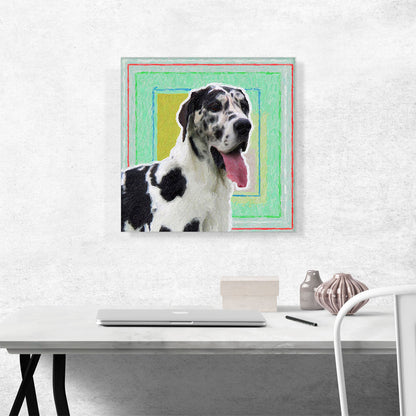 Great Dane Dog Breed Colorful Squares