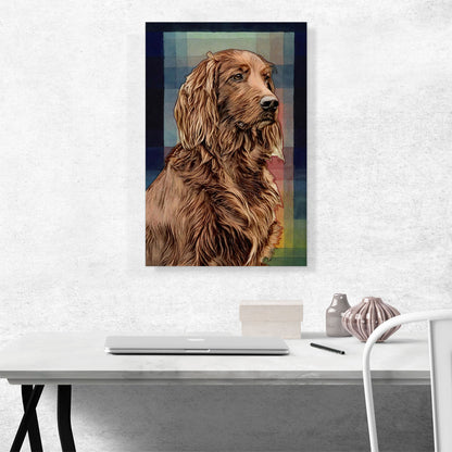 Irish Setter Dog Breed Colorful Pattern