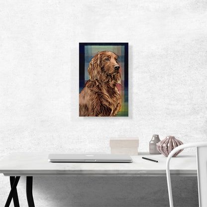 Irish Setter Dog Breed Colorful Pattern