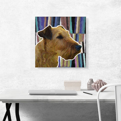 Irish Terrier Dog Breed Colorful Stripes
