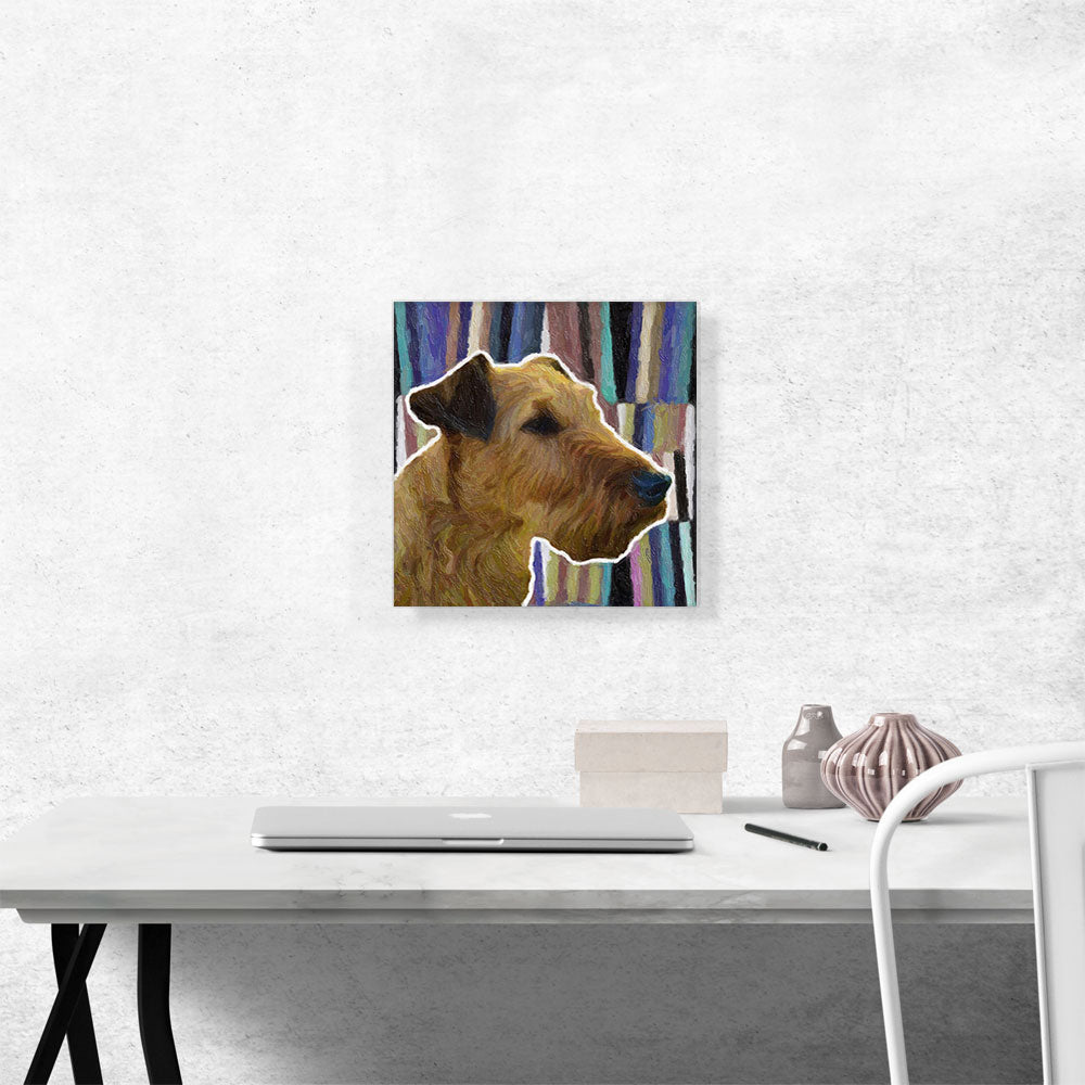 Irish Terrier Dog Breed Colorful Stripes