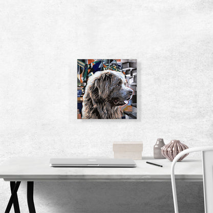 Newfoundland Dog Breed Geometric Modern