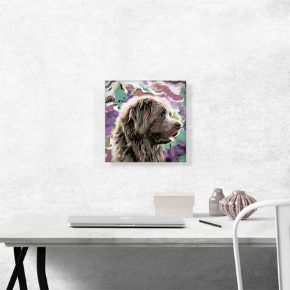 Newfoundland Dog Breed Green Purple