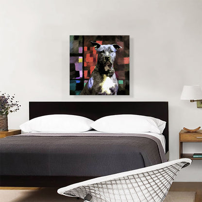 Pit Bull Terrier Dog Breed Colorful Abstract