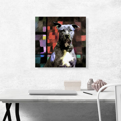 Pit Bull Terrier Dog Breed Colorful Abstract