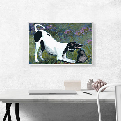 Pointer Dog Breed Flowers