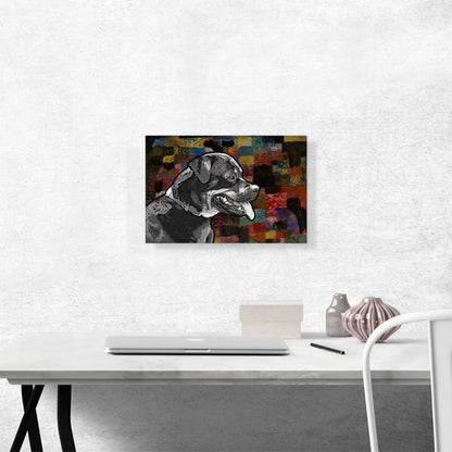 Rottweiler Dog Breed Colorful Pattern
