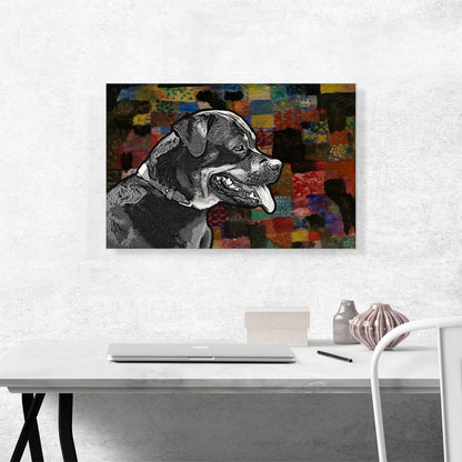 Rottweiler Dog Breed Colorful Pattern