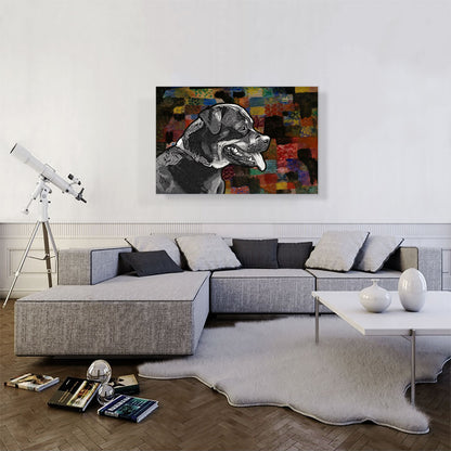Rottweiler Dog Breed Colorful Pattern