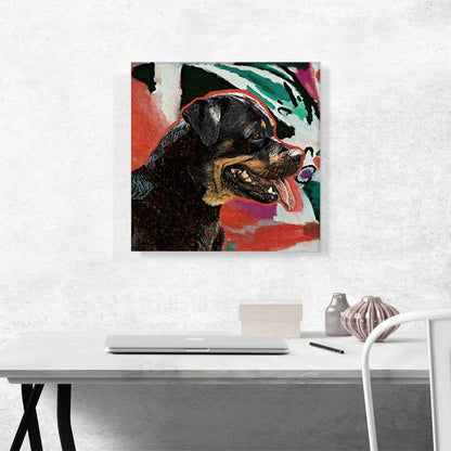 Rottweiler Dog Breed Red Green Black White