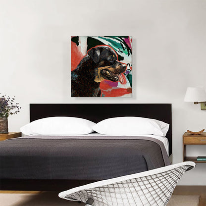 Rottweiler Dog Breed Red Green Black White