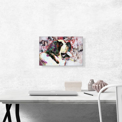 Saint Bernard Dog Breed Colorful Splatter