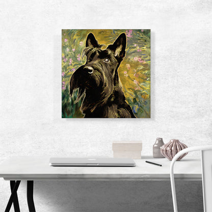 Scottish Terrier Dog Breed Flowers