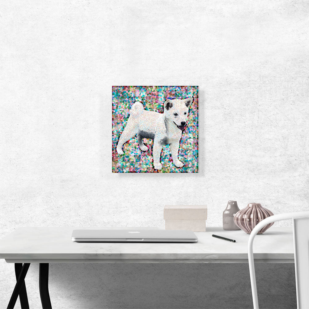 Shiba Inu Dog Breed Colorful Polka Dots