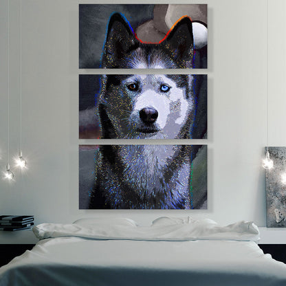 Siberian Husky Dog Breed Colorful Polka Dots