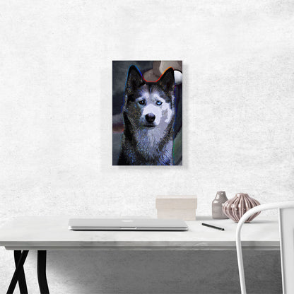 Siberian Husky Dog Breed Colorful Polka Dots