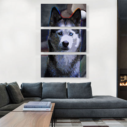 Siberian Husky Dog Breed Colorful Polka Dots