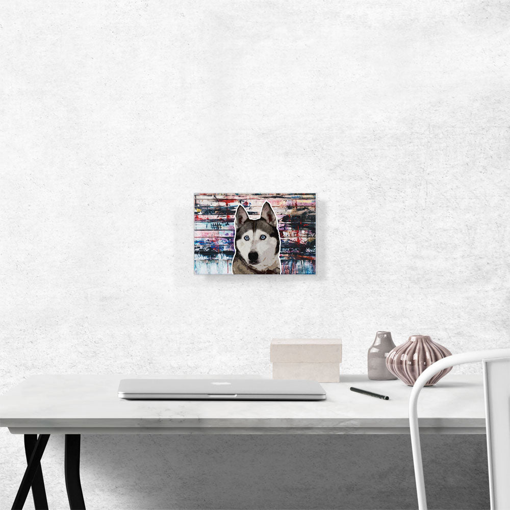 Siberian Husky Dog Breed Graffiti Rectangle