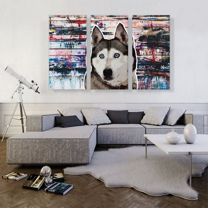 Siberian Husky Dog Breed Graffiti Rectangle