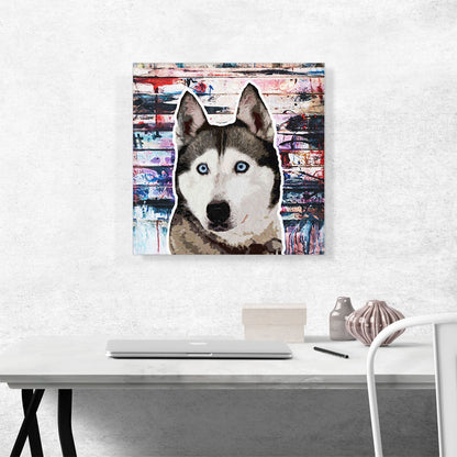 Siberian Husky Dog Breed Graffiti Square