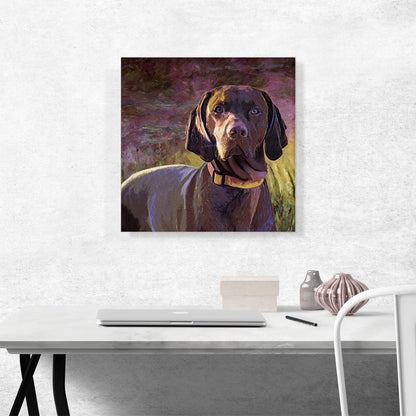 Vizsla Dog Breed Purple Yellow