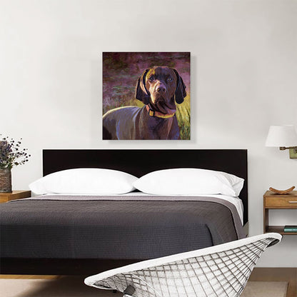Vizsla Dog Breed Purple Yellow