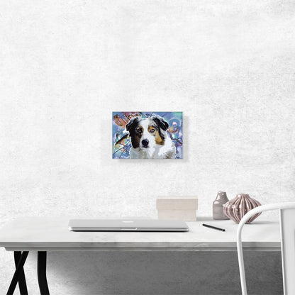 Australian Shepherd Dog Breed Colorful Abstract
