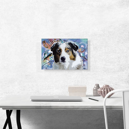 Australian Shepherd Dog Breed Colorful Abstract