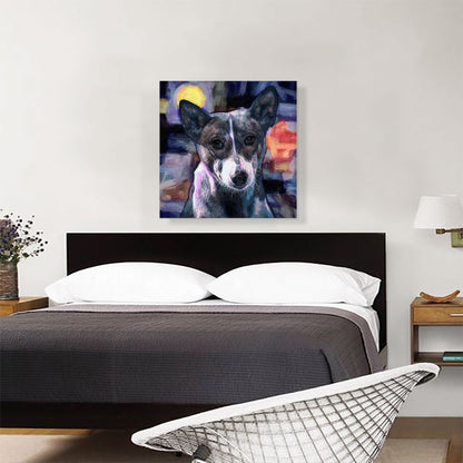 Basenji Dog Breed Purple Yellow Red