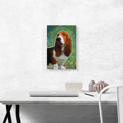 Basset Hound Dog Breed Flowers