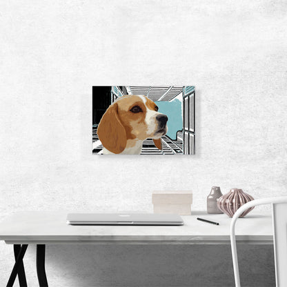 Beagle Dog Breed Sky Buildings