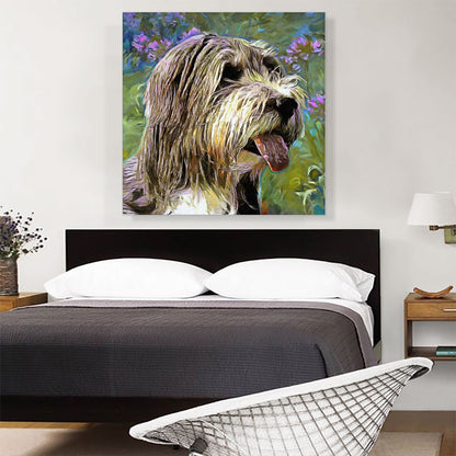 Bearded Collie Dog Breed Flowers