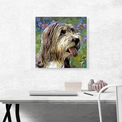Bearded Collie Dog Breed Flowers