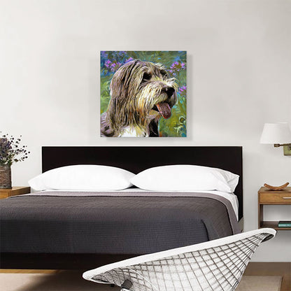 Bearded Collie Dog Breed Flowers