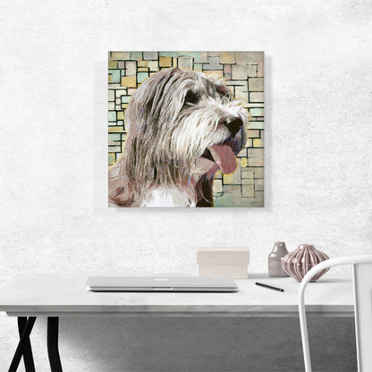 Bearded Collie Dog Breed Geometric