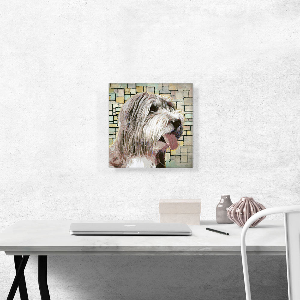 Bearded Collie Dog Breed Geometric
