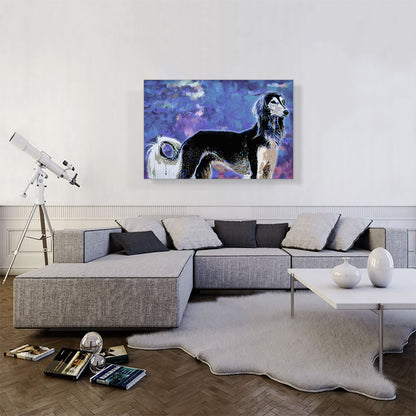Saluki Dog Breed Blue Purple