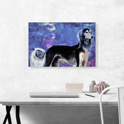 Saluki Dog Breed Blue Purple