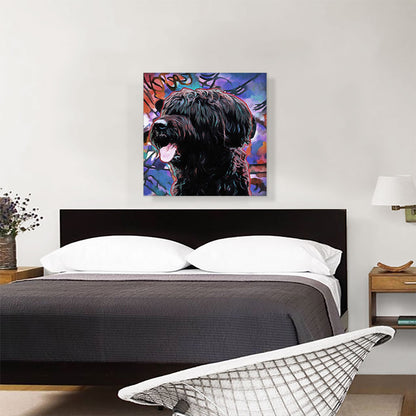 Briard Dog Breed Colorful Abstract