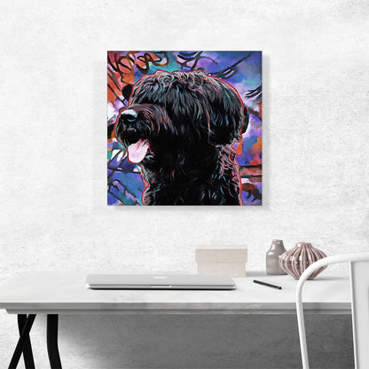 Briard Dog Breed Colorful Abstract