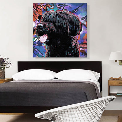 Briard Dog Breed Colorful Abstract