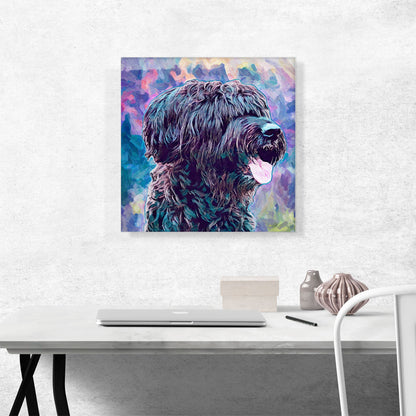 Briard Dog Breed Teal Purple
