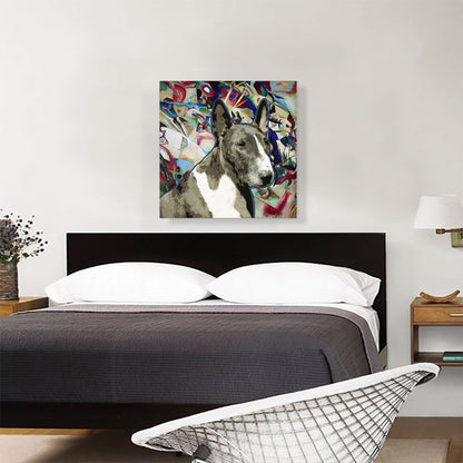 Bull Terrier Dog Breed Colorful Abstract