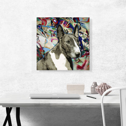 Bull Terrier Dog Breed Colorful Abstract