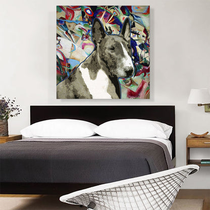 Bull Terrier Dog Breed Colorful Abstract