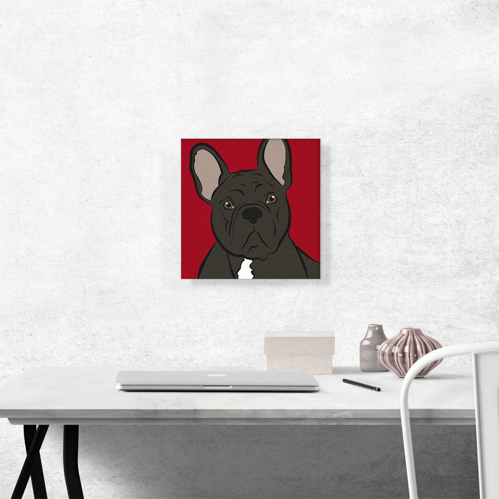 Bulldog Dog Breed Pop Art Red