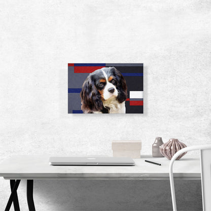 Cavalier Dog Breed Blue Gray Red