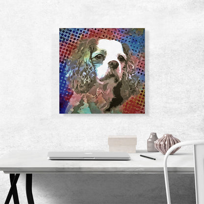 Cavalier King Charles Spaniel Dog Breed Polka Dot Pattern